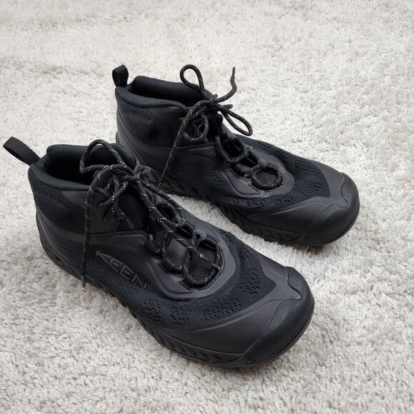 KEEN Men\'s Nxis Speed Mid Height Vented Hiking Boot Size 9.5 Black REI Trail USA main image 7